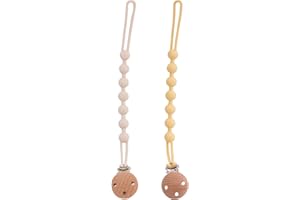 ADEGO Chupetero de Silicona - Porta Chupetes Bebé con Cadena, Seguro y Duradero (amarillo)