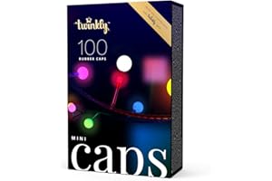 Twinkly Mini Caps, 100 Silikonkappen zur Lichtstreuung, LED-Lichter, Kompatibel mit Alexa, Durchmesser 15mm