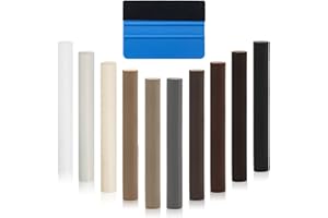 Hoedia Bâtons de remplissage de cire avec grattoir,Kit de réparation de meubles en bois,8 crayons de cire pour réparation de meubles,Kit de réparation de sols stratifiés, porte, armoire