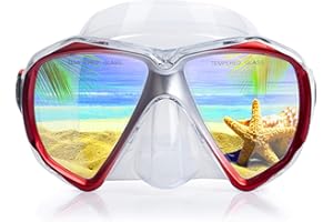 EXP VISION Gafas de Buceo para Adultos con máscara de esnórquel antiniebla, máscara de natación de Vidrio Templado y Cubierta de Nariz para Snorkel y natación