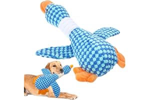 GUVYATI Giochi per cani, peluche per cani indistruttibile, cigolante, di peluche, masticabile e interattivo per cuccioli di anatra, per masticatori aggressivi di razze piccole, medie e grand