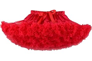 Alunsito Infant Baby Girl's Fluffy Tutu Skirt Toddler Tulle Birthday Party Tiered Princess Tutu Pettiskirt