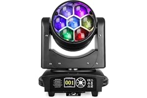 Betopper 7 * 40W Moving Head Dj Light with Spot Point Control,RGBW Beam/Wash/Zoom/CTO Effect Bee Eye LED Stage Lighting,Sound Activated Party Light for Christmas,Disco,Bars