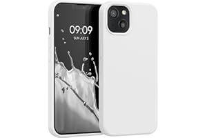 kwmobile Carcasa Compatible con Apple iPhone 13 Funda - Case TPU y Silicona antigolpes - Apto Carga inalámbrica - Blanco