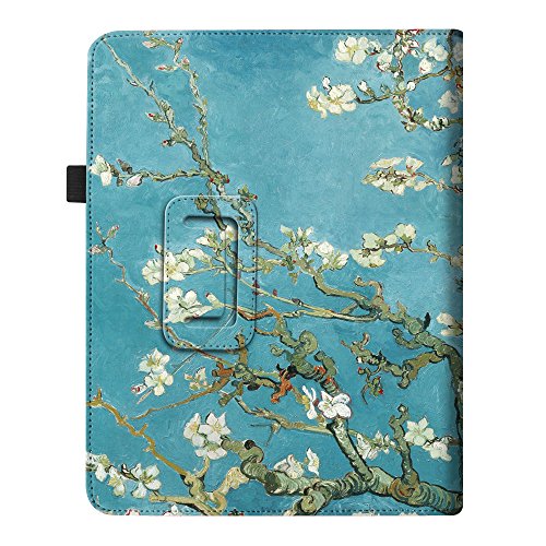 Fintie Apple iPad 1 Hülle Case Schutzhülle Etui Tasche – Folio Slim Fit Ständer Kunstleder Smart Cover mit Stylus Loop für iPad 1st Generation, Mandelblüten - 7