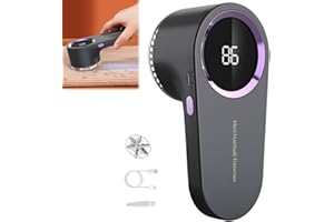 GENERIC Electric Fabric Shaver & Lint Remover, Rechargeable Portabl LED Digital Display Sweater Defuzzer for Clothes, Sofa, Bedding - Removes Lint, Hairball, Fuzz (gary)