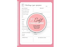 75 Soft Challenge for Women: Daily habits tracker journal for women with prompts to track your sport activity, daily habits, make body measurements and inspiration quotes per day.