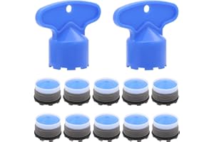 XIMKONTER 10erPack WasserhahnLuftsprudler WasserhahnSieb LuftsprudlerSpritzaufsatz KüchenspüleLuftsprudler BelüftungsWasserhahnLuftsprudler LuftsprudlerEinsatz Passend für die meisten Wasserhähne (M18,5)