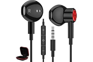 ACAGET Écouteurs pour iPad 9,Écouteurs Intra Auriculaires Magnétiques 3,5mm,Écouteurs HiFi Stéréo Filaire avec Micro& Contrôle du Volume pour OPPO A76/A16,Samsung A72/12/20e,pour iPhone,OnePlus Nord,Huawei