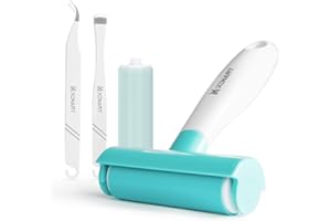 XINART Rouleau de brasserie en caoutchouc et pince à épiler pour Cricut & Silhouette Tapis de découpe Artisanat Un rouleau de rechange lavable pour vêtements et tapis propre