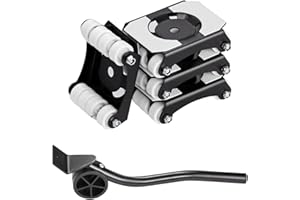 VEVOR Carrello per Mobili, Capacità 340 kg, Trasportatore di Mobili con Ruote, Pannello in Acciaio al Carbonio, Struttura a 2 File e 8 Ruote, Set di Strumenti Scorrevoli per Sollevamento Mobili