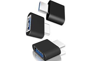 AJ STAR 3 Pack USB C to USB Adapter USB-C Male to USB Female Adapter Compatible with iPhone 15 Pro Max MacBook Air Pro iMac iPad mini Dell XPS, More Type C or Thunderbolt 3/4 Devices Black