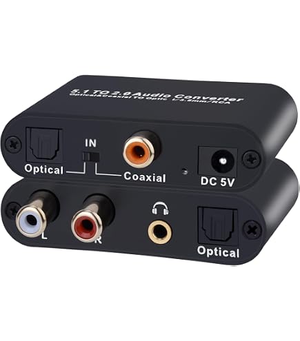 Convertitore Audio Digitale Toslink (SPDIF) Coassiale/Ottico A Analogico RCA &ndash; My Cable Mart