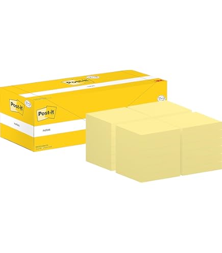 Canary Yellow Post-it Notes – 2000 Sheets, Versatile Self Sticking Notes For Organizing To Do Lists Quick Reminders And Note Taking School And Office Supplies Extra Large Value Pack