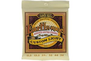 Ernie Ball Earthwood Custom Light 80/20 Bronze Acoustic Guitar Strings - 11.5-54 Gauge