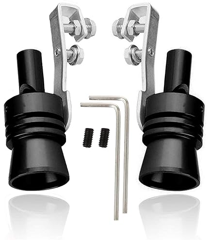 Suono Turbo Fischio Per Auto - 2 Pezzi In Alluminio, Nero+Argento, Universale - Foto 2