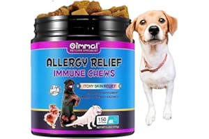 OVALA Dog Allergy Relief Itch Immune Treats For Dogs Peking Duck Flavor 150 Count Chews Anti Itch, Stop Pawlicking, Itchy Skin, Seasonal Allergies, Hot Spot Treatment for Dogs,