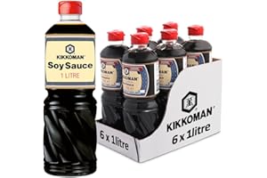 Kikkoman Soy Sauce 1 Litre (Pack of 6)