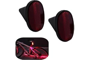 FJYXCHENXM 2 Pack Bicycle Rear Tail Warning Reflector Professional Bike Rear Mudguard Reflector for Bicycle Accessories
