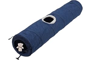 WORPARSEN Tubo per gatti giocattolo dritto resistente ai graffi pieghevole Pet gattino tunnel nido addormentato forniture per gatti tubo per animali domestici giocattolo pieghevole regalo per animali domestici