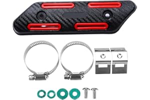 Shkalacar Écran de protection thermique pour pot d’échappement Silencieux D'échappement Tuyau Protecteur Thermique garde anti-brûlure universelle de moto Protecteur de bouclier thermique d'échappement