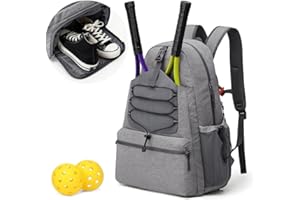 VGECEE Borsa da Tennis, Zaino da Tennis con Scomparto Scarpe e Molte Tasche, Contiene 2 Racchette Zaino da Tenniss per Donne e Uomini Grande Borsa da Racchetta Borsas Sportiva per Pickleball/Badminton