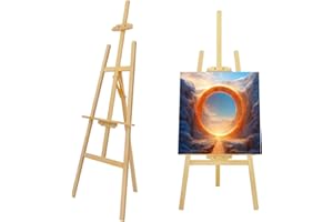 XINNG Cavalletto Portatile per Pittura 150 cm – Cavalletto in Legno Regolabile per Artisti, Bambini e Adulti – Ideale per Studio, Matrimoni e Mostre – Montaggio Rapido e Struttura Stabile