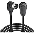 HUHANGGod 8 Pin Din Extension Cable, MIDI 8 Pin Male 90 Degree to Female Cord Adapter, 8 PIN DIN Plug Speaker Audio Cable for Bang Olufsen PowerLink MK2 (5 Meter)