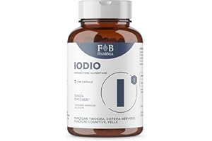 F B PHARMA FB Pharma - Integratore di Iodio - 180 pillole in ioduro di potassio - Specifico per la normale funzione della tiroide - Iodio integratore sviluppato in Italia
