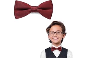 THE TIE COMPANY The Tie Co™ Kids Bow Tie – Pre-tied & Adjustable Plain Bow Tie for Boys & Girls, Premium Range, Formal & Party Wear Accessory