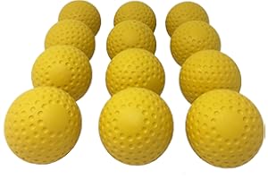 BARNETT A-123 - Żółty - Piłka baseballowa do maszyny rzutowej, rozmiar 9', 1 tuzin