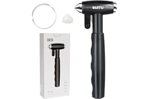 Longzhuo Martello di Emergenza per Auto 3 in 1 - Rompivetri per Finestra Auto con Taglia Cinture di Sicurezza, Strumento di Fuga per Emergenze