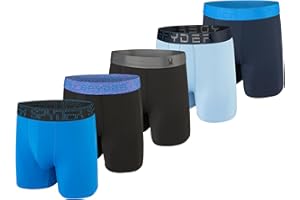 Spyder Mens Boxer Briefs 5 Pack Poly Spandex Performance Boxer Briefs Underwear