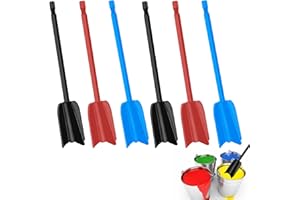 PUEDNO Epoxidharz Rührer, 6 Stück Epoxidharz Mischpaddel, Bohrerpaddel Epoxidmischer für 1/4 Bohrer, Rührstab Bohrmaschine, wiederverwendbarer Farbmischer für Epoxid, Malen, Keramikglasur