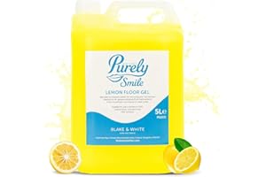Blake & White Purely Smile Lemon Floor Gel 5L - Powerful Floor Cleaner Liquid for Tiles & Hard Surfaces - Removes Oil, Grease & Grime Deposits - Suitable for Linoleum, PVC & Sealed Wood