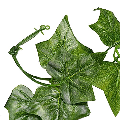 GEEDIAR 2 x Kunstpflanzen künstliche Girlande Efeurebe Blätter - 4