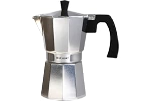 ‎WECOOK! WECOOK! Paola 9 cups espresso maker Aluminium Espresso Pot Espresso Mocha Maker Mocha Pot Italian Coffee Maker. Compatible with all cooking surfaces, except induction