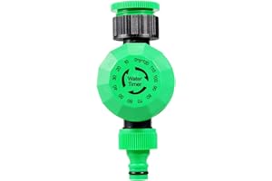 EWENYS Reloj Riego Mecanico, Controlador de Riego, duración de riego de 5 a 120 Minutos, Temporizador riego Automatic Compatible con Grifos de Agua de 1 Pulgada (G1), 1/2 Pulgada