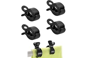 MAGISEL 4 Pièces Pinces, Pince pour Poussette Universelle, Pince à Linge Poussette Plastique, Pinces pour Couvertures Poussette, Pince Serviette Plage Transat, Attache Jouet Poussette, Antiglissantes