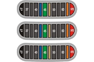 POMUROM Thermometer Aufkleber Kaffee, Thermometer Streifen Kaffee zum Aufkleben, 0?-70?, Thermometer Temperatur Farbwechsel Farbe, Thermometer Aufkleber für Aquarium, Kaffeetasse, Milchkännchen, Küche Hause