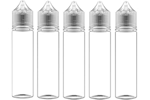 Chubby Gorilla V3 5X 60ml - Unicorn PET Bottle for E-Liquid with Dropper Tips (Clear Bottle with Transparent Cap, 60ml)