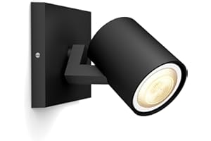 Philips Hue White Ambiance Runner, Estensione Faretto Led Smart per Kit Base Runner, Lampadina GU10 Inclusa, Bluetooh, 5.5 W, Nero