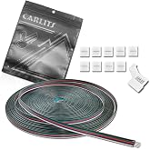 CARLITS 22AWG 5pin 5x0.3mm&sup2; 20m Extension Cable Wire Line Tinned Copper Braided for 5 Colors RGBW LED Strip Lights 3528 5050