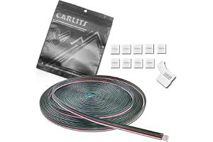 CARLITS 22 AWG 5 stift 65,6 fot 20 m RGBW förlängningskabel trådledning strängad förtennad koppar för 5 färger RGBW LED-remsa