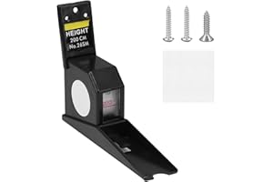 JUGCUT Wall Mounted Height Meter Height Measurement Device, Portable Retractable Stadiometer, Measuring Tape for Body Measurements for Home, Office, Clinic, Hospital Measurement (Black)