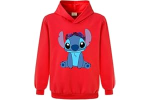 XPIALONG Unisex Kids Hoodies Blue Cat Printing Jumper Boy Girl Long Sleeve Hooded Top