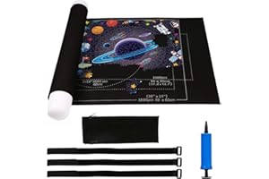Zaloife Puzzle Mat 1500 Pezzi, Rotolo Puzzle, Accessori Puzzle, Tappetino Puzzle in Feltro, Puzzle Roll Up, Puzzles Saver, Puzzle Pad, Tappeto Puzzle Portatile, Base Puzzle Nero