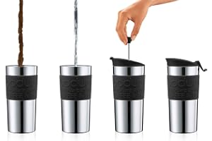 Bodum Travel Press Kaffepress, Rostfritt Stål, 0,35 l