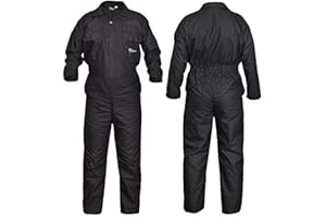 Shyne Kilts U.K Nero Uomo Tuta Protettiva Sovratuta Boiler Suit Tute Lavoro Usura Meccanico Tuta da Lavoro