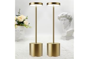 Hapfish Lampe de chevet tactile sans fil, 5000mAh 2 PCS lampe de table rechargeable LED, lumiere bureau USB puissante piles, 3 températures de couleur, pour chevet, bureau, restaurant, exterieur